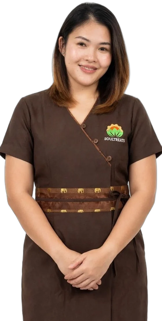 Emmi, Soul Treats therapist, in uniform